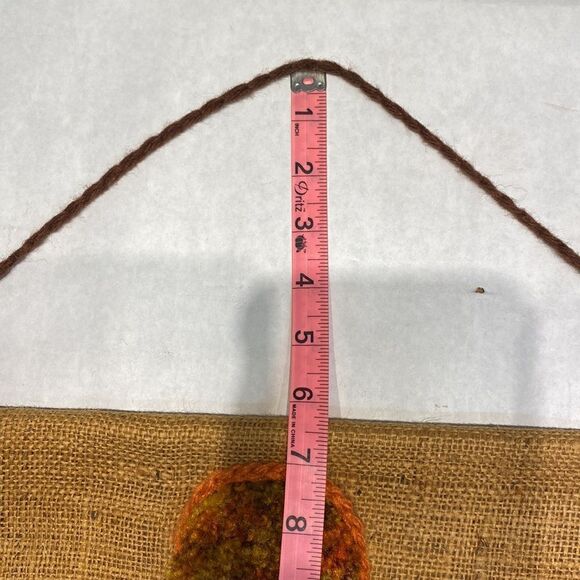 Vintage Latch Hook Wallhanging Decor Owl Flowers Lathchook Yarn 70s 1970s - Picture 12 of 15